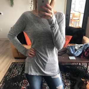 Heathered grey long sleeve
